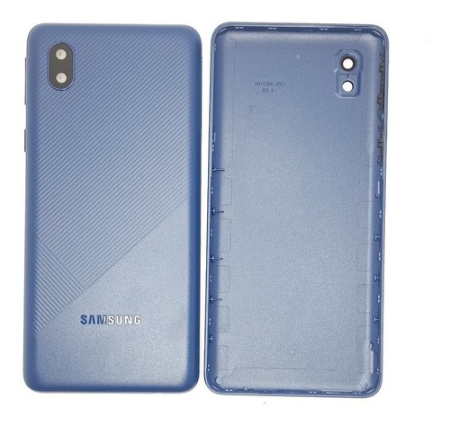 Tampa Traseira Samsung Galaxy A01 Core A013 Cor Azul C/Botões C/Lente e S/Flex Antena Original