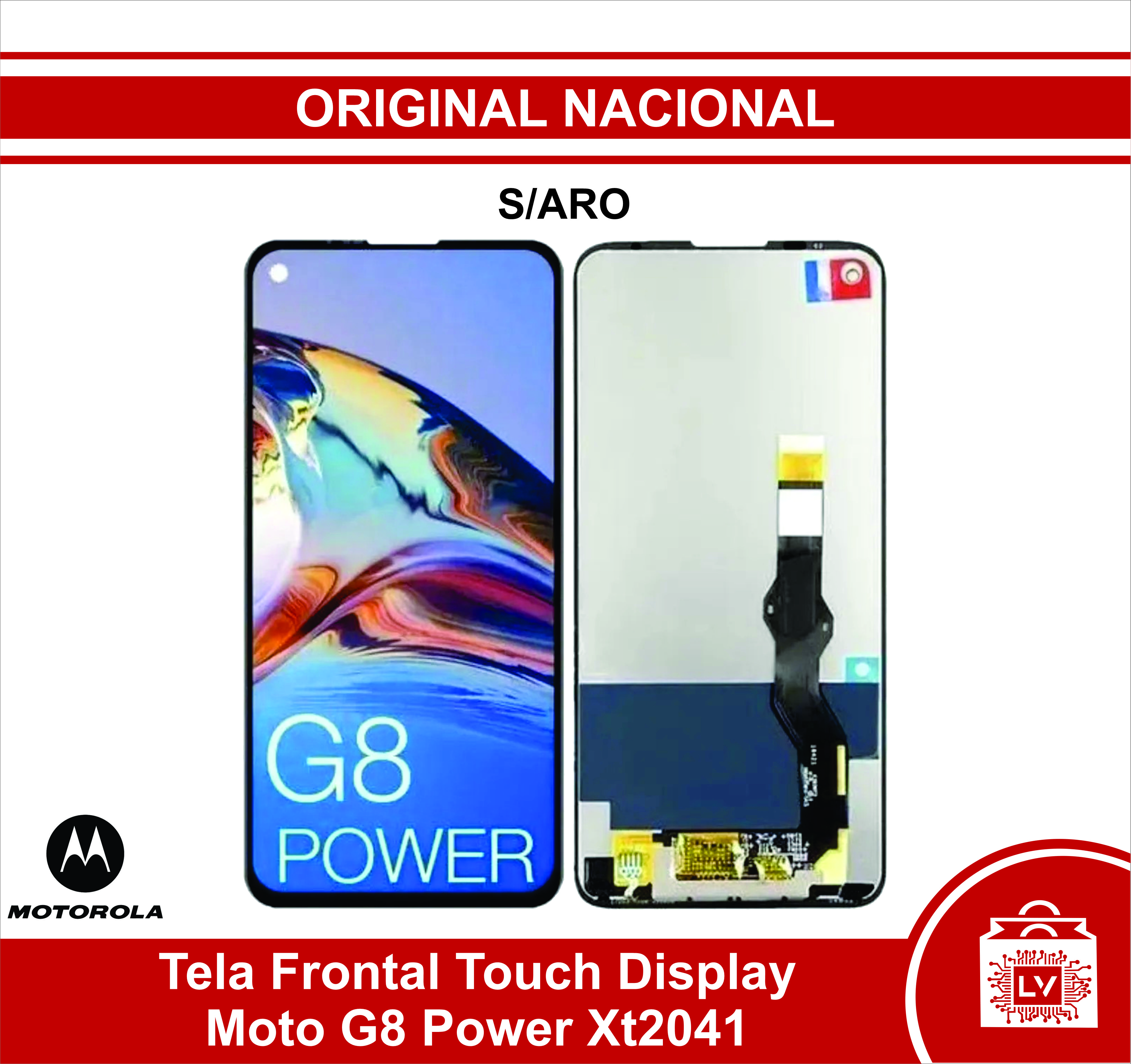 Tela Frontal Touch Display Moto G8 Power Xt2041