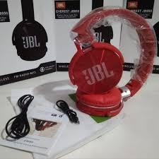 Fone JBL Bluetooth S/Fio JB-950 Wireless Rádio FM MP3 Cartão De Memória Cor Vermelho