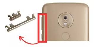 Botão Externo Lateral Power Volume Moto G7 Play Xt1952 Dourado                   