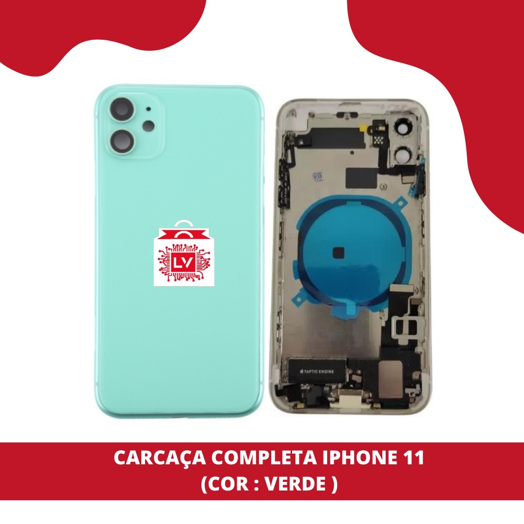 Carcaça Chassi Completa Com Flex Compatível iPhone 11 A2111 A2223 A2221 Verde