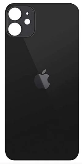 Tampa Traseira Vidro Apple iPhone 11 S/Lente A2111 / A2223 / A2221 Original Furo Grande Preto