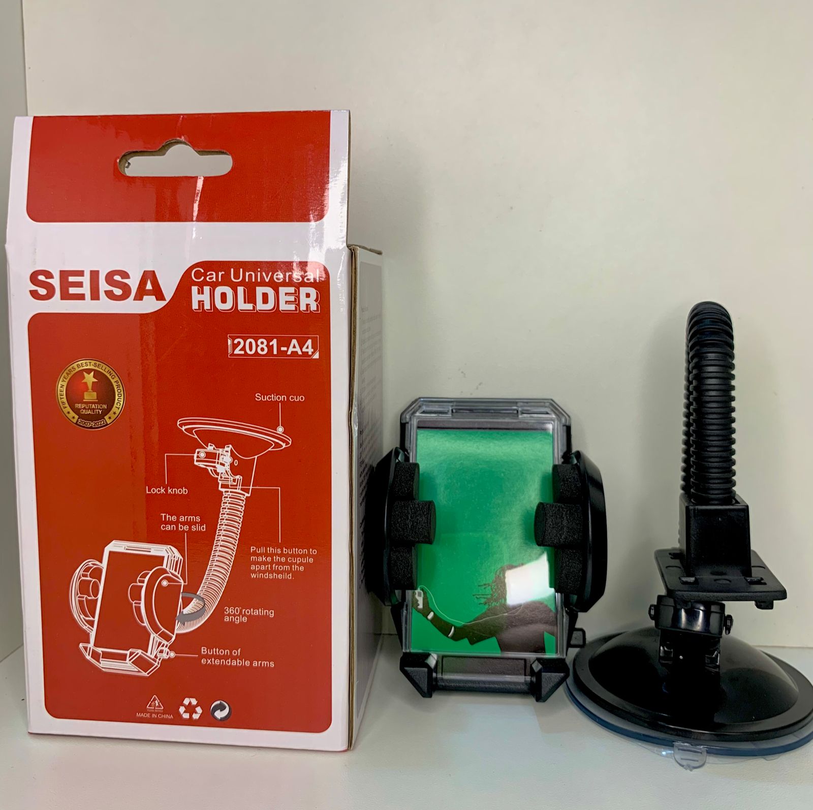 Suporte Veicular Para Celular Para brisa Seisa Mod: 2081-A4 