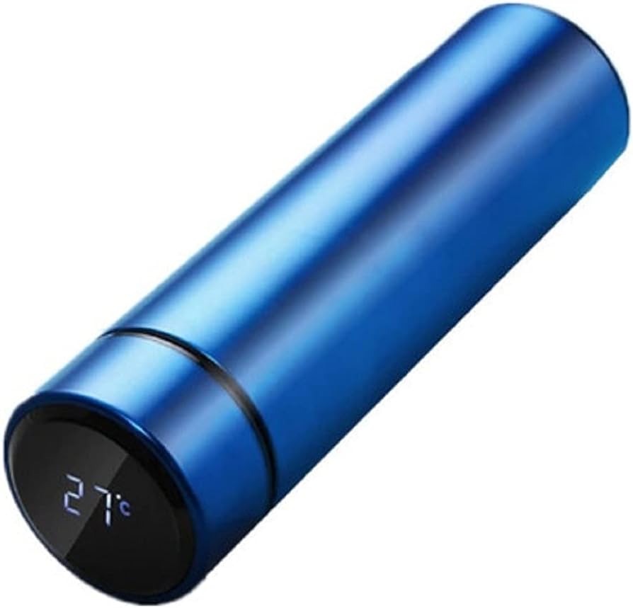 Garrafa Térmica 500Ml Com Sensor Led De temperatura Smart Cup  Azul