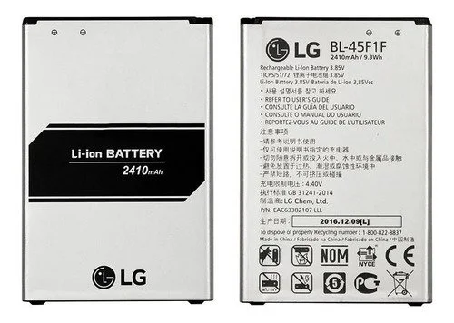 Bateria Prime Energy LG K9 / LG K8 / LG K4 Conpativel 2500mah Modelo : Bl-45f1f