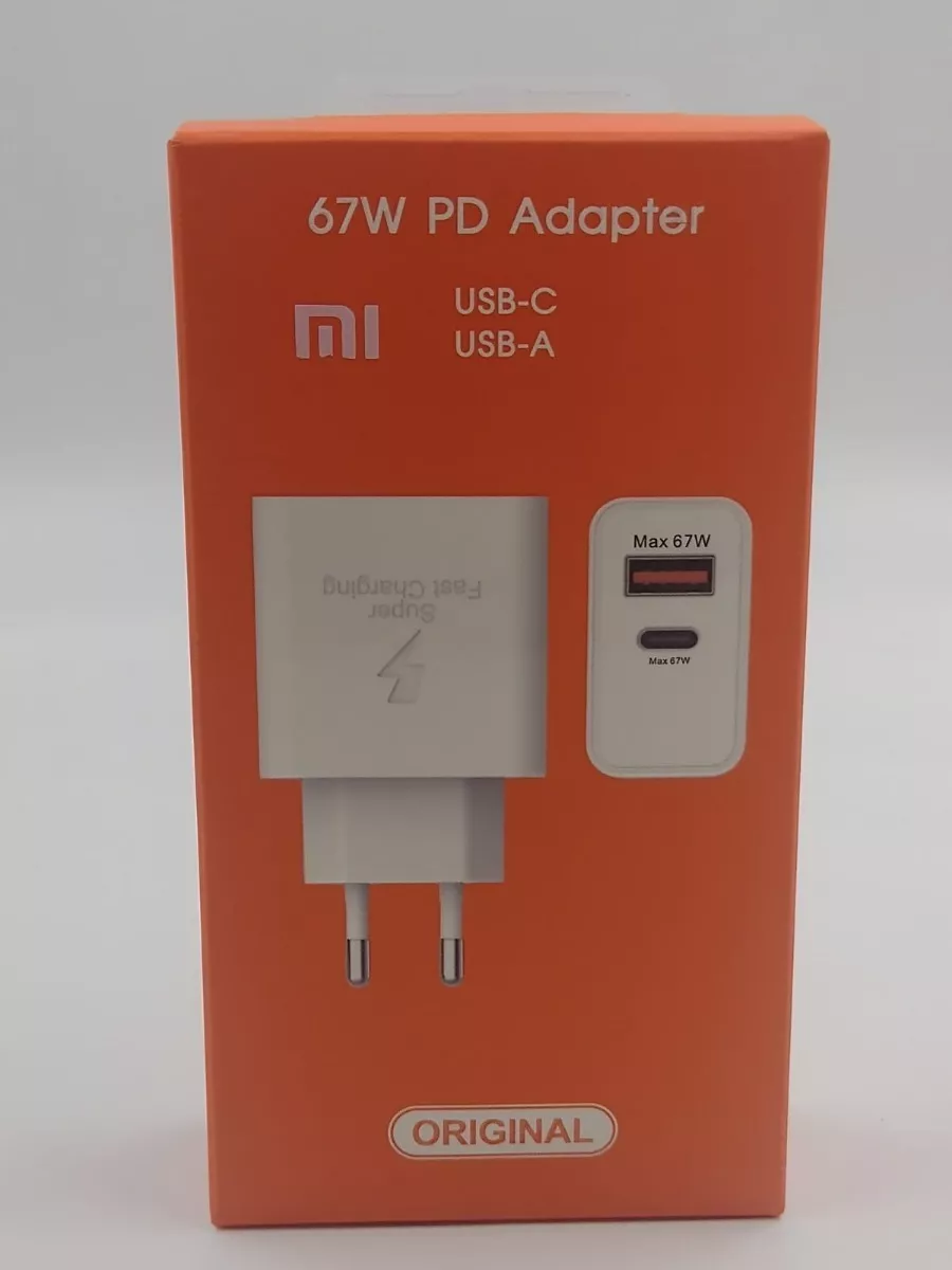 Fonte Carregador Rápido Xiaomi 67W  2 Saída USB-C e USB-A Original Ultra