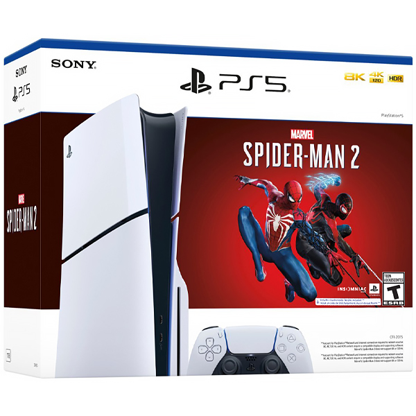 Console Sony PlayStation 5 Slim 1TB CFI-2015 8K PS5 + Jogo Homem-Aranha 2 - Branco / Marrom 