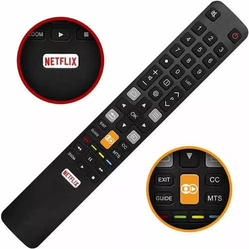 2637-0-Controle Remoto Compatível Com TV Semp Toshiba C/Botão Netflix  Sky-8027