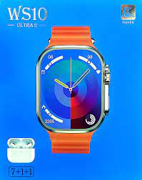 2734-0-Relogio Smartwatch  Bluetooth E Fone  Ouvido Airpods Ferefit Ws10 Ultra 2