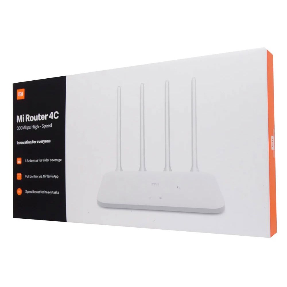 3147-0-Roteador Wi-Fi Xiaomi Mi Router 4C, 300Mbps, 4 Antenas