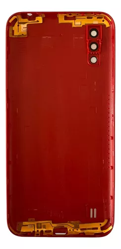 3205-2883-Tampa Traseira Samsung Galaxy A01 A015 Sma015 C/Botões S/Lente e C/Flex Antena Original - Vermelho