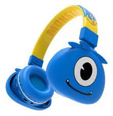 3207-2885-Headphone Fone de Ouvido Sem Fio Infantil Monstrinho Bluetooth  Eletromex EL-1504 - Azul