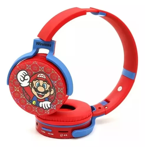 3208-2888-Headphone Wireless Stereo MA-1 Super Mario - Vermelho