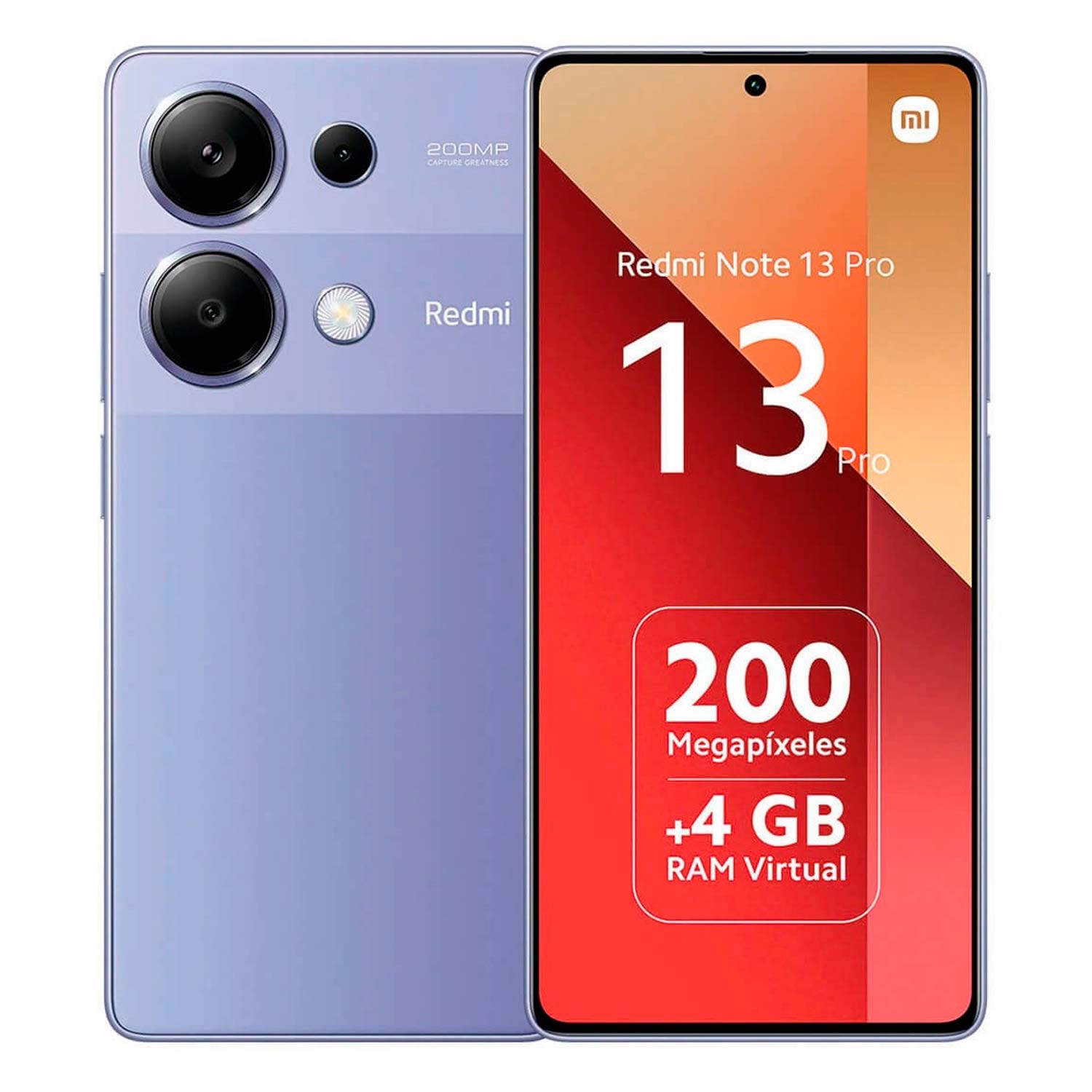 Smartphone Xiaomi Redmi Note 13 Pro 4G Dual SIM 256GB / 8GB RAM 6,67 200 + 8 + 2MP / 16MP (Global) Cor Roxo