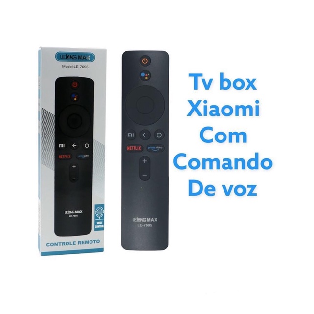 3636-0-Controle Remoto Lelong Compatível Com Tv Box Xiaomi Com Comando de Voz LE-7695-1