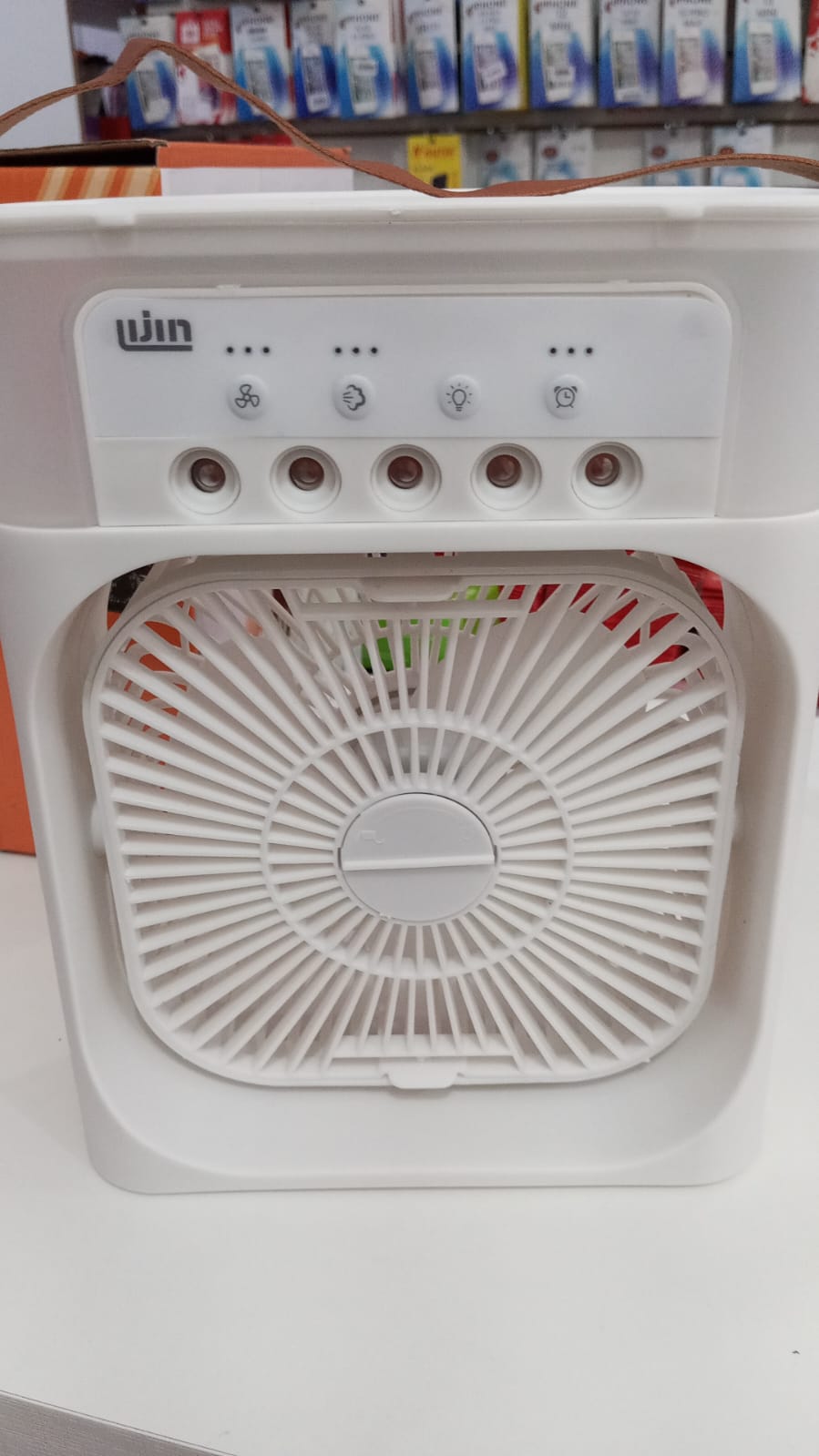 Mini Ventilador Portatil LIJIN 3 Velocidades Led Umidificador Air  Coler Fan Branco