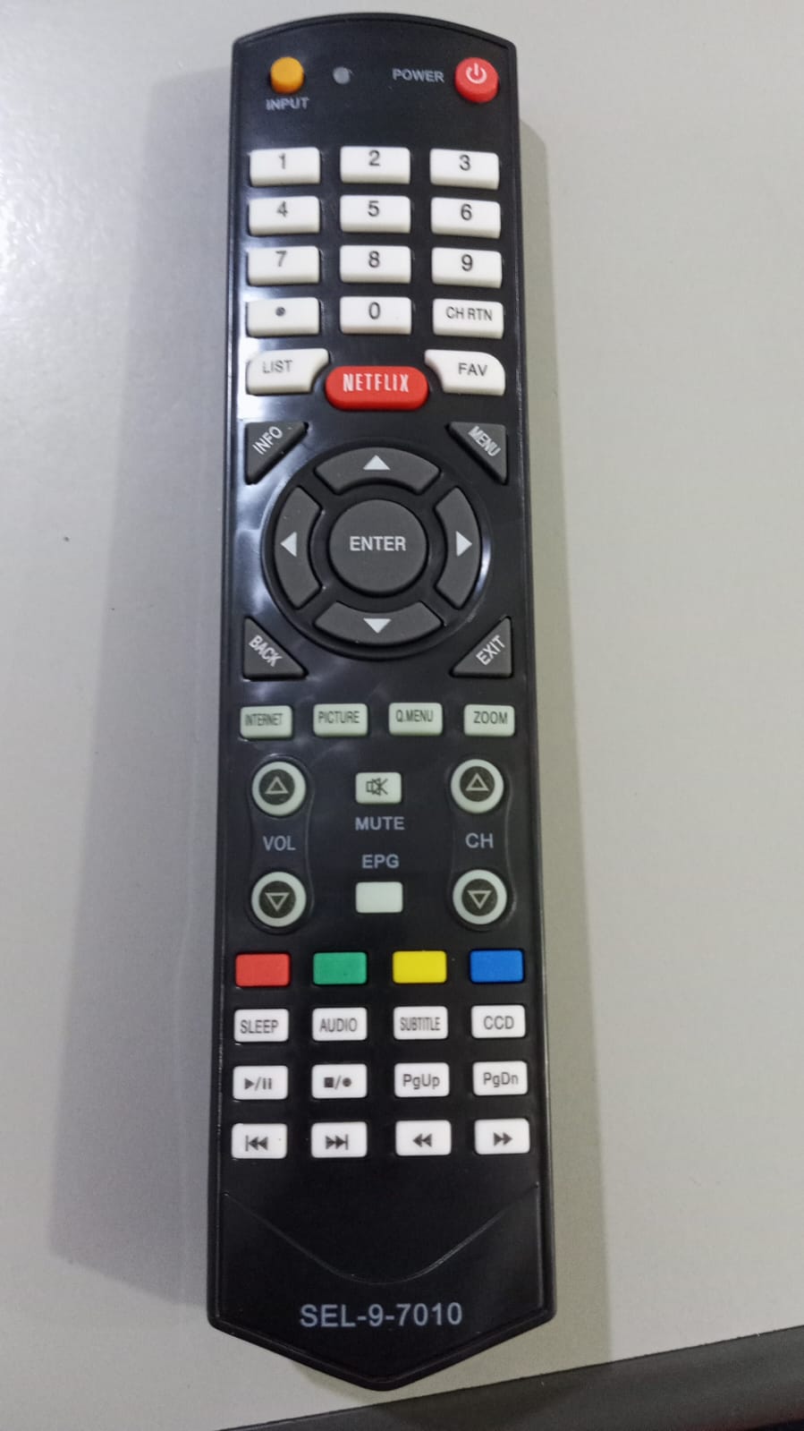 3768-0-Controle Remoto Sel Compatível  Tv Semp Toshiba  C/  Netflix  SEL-9-7010