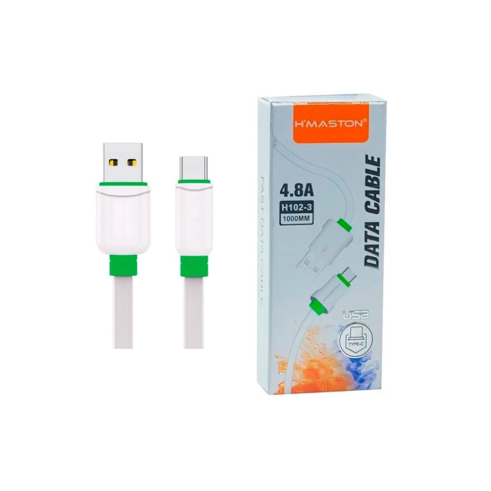 Imagem Principal Cabo H,Maston Usb 4,8A C/ 1 Metro Modelo H102-3 Tipo Cabo Tipo-C