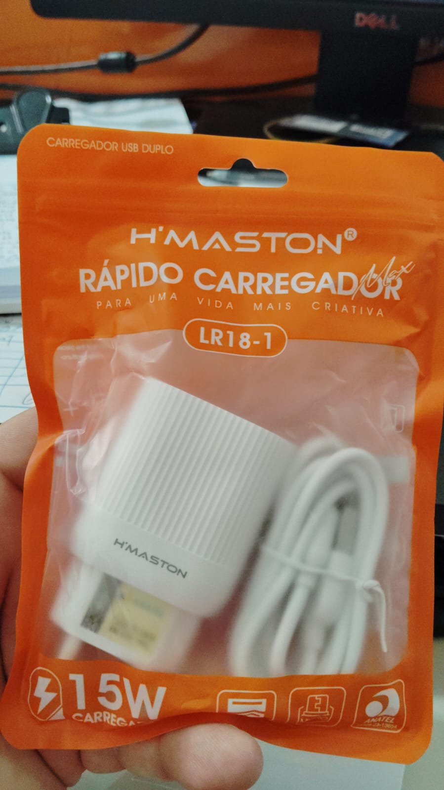 Imagem Principal Carregador Lehmox Carregamento Rápido 1 USB 3.1A LE-518 Micro V8