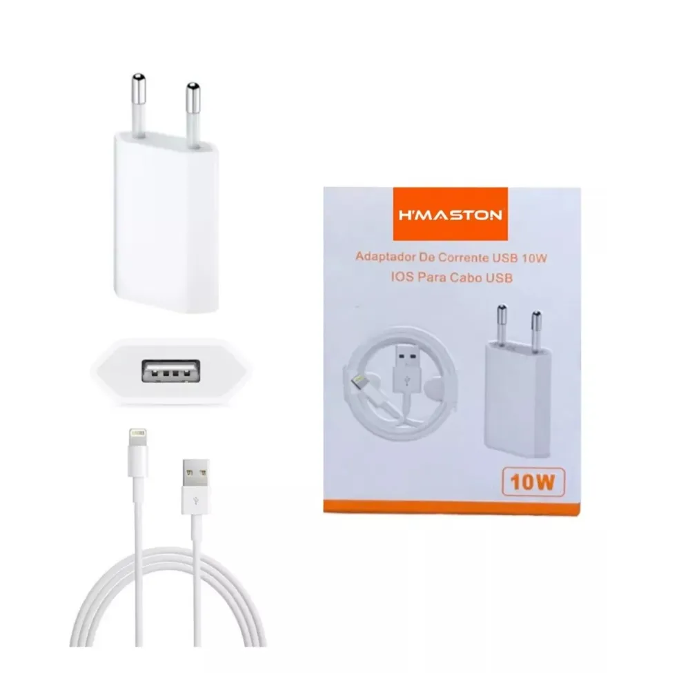 3935-0-Carregador Cabo Lightning iPhone 10w H'maston 5s/6s/6G/7G/8GCb01/ios