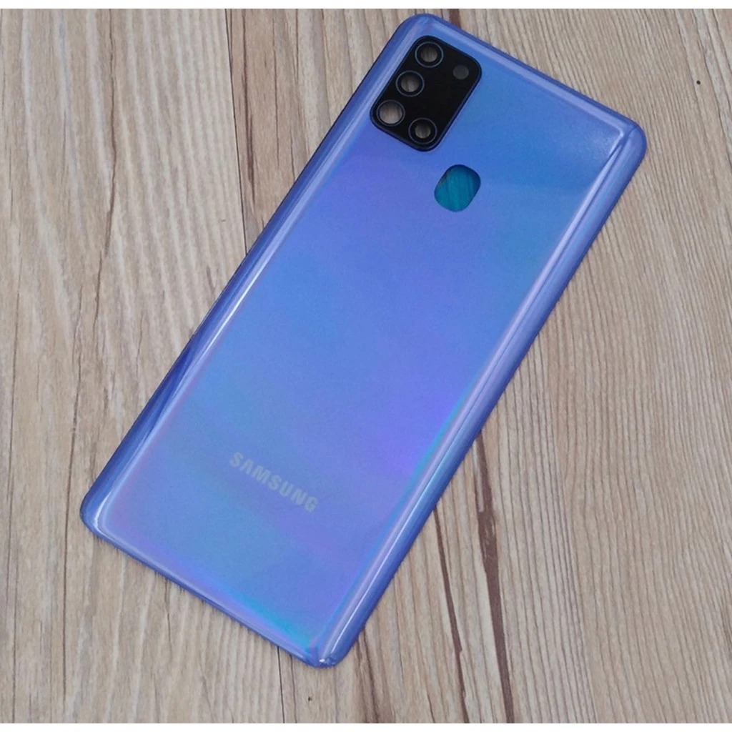 Tampa Traseira Samsung Galaxy A21S Sm-A207 C/Lente Original Cor Azul Claro 