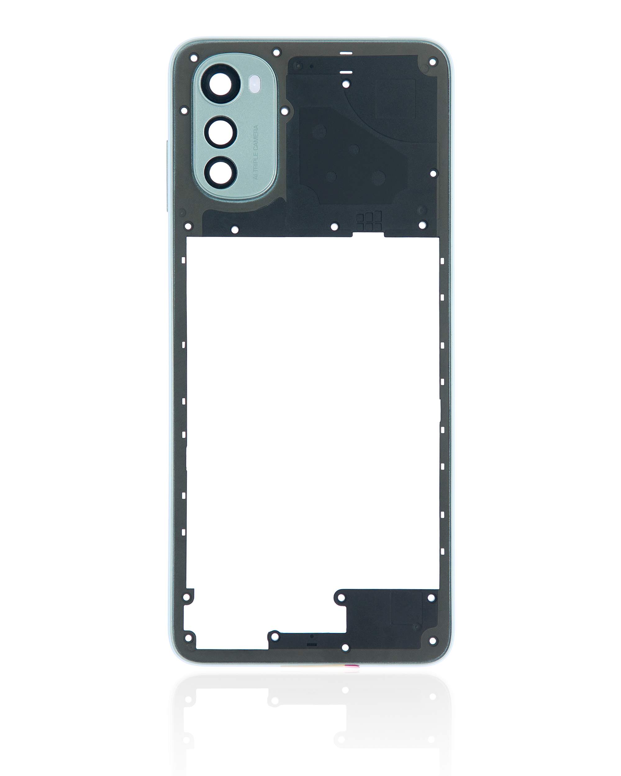4030-5226-Chassi Carcaça Aro Lateral Compatível Moto E32 Cor Verde Original 