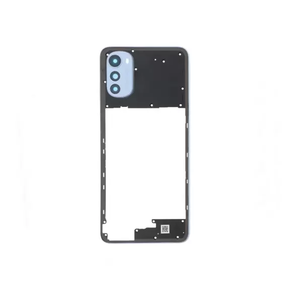 4030-5225-Chassi Carcaça Aro Lateral Compatível Moto E32 Cor Azul Original 
