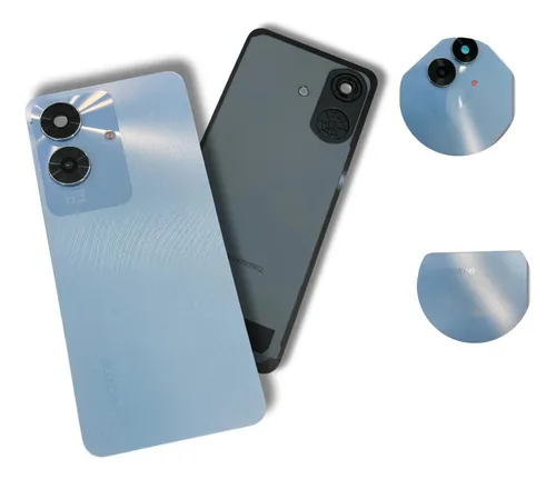 4163-5340-Tampa Traseira Raleme Note 60 C/Lente Cor Azul Claro Original 