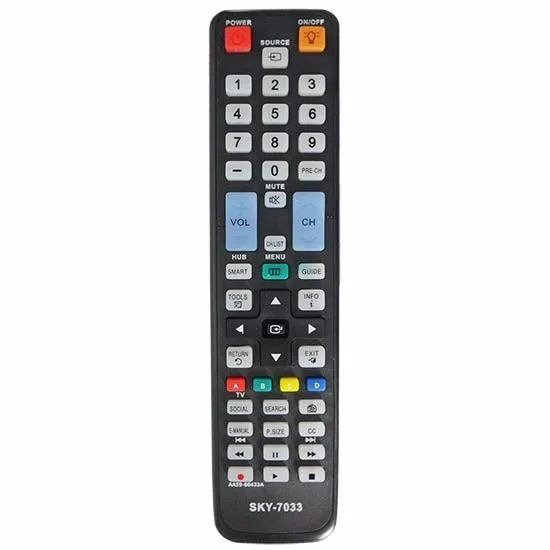 4391-0-Controle Remoto Compatíve Le-7043 Sky-7033 Para Tv Led Preto