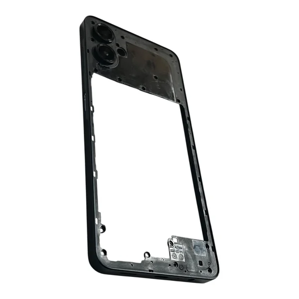4556-5819-Carcaça Aro Lateral Sansung Galaxy A06 4G C/Botao Volume C/Lente Cor Preto Original