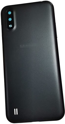 309-582-Tampa Traseira Samsung Galaxy A01 A015 Sma015 C/Botões C/Lente e S/Flex Antena Original Preto