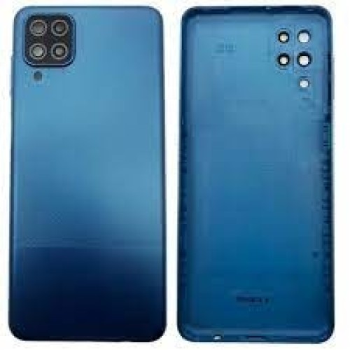 319-631-Tampa Traseira Samsung Galaxy A12 Sm-A125 C/Lente S/Flex Antena Original - Azul