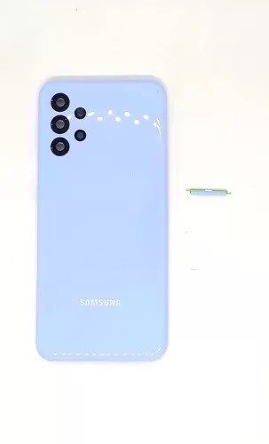 320-634-Tampa Traseira Samsung Galaxy A13 4G Sm-A135 C/Botao Volume C/Lente e S/Flex Antena Original - Azul