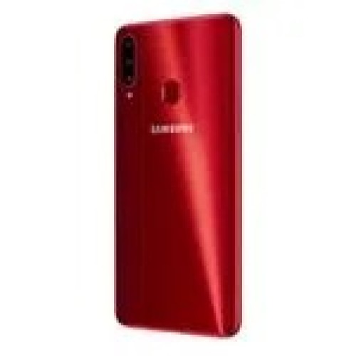 322-639-Tampa Traseira Samsung Galaxy A20S Sm-A207 C/Lente Original - Vermelho
