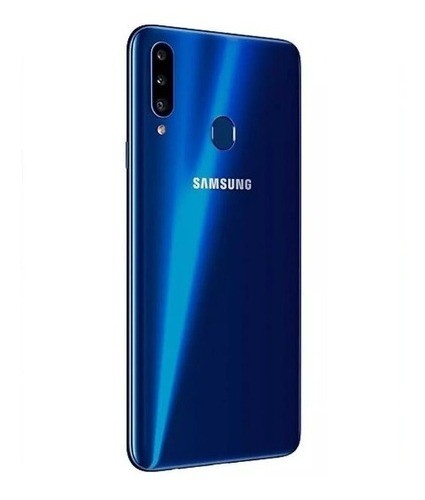 322-640-Tampa Traseira Samsung Galaxy A20S Sm-A207 Cor Azul C/Lente Original