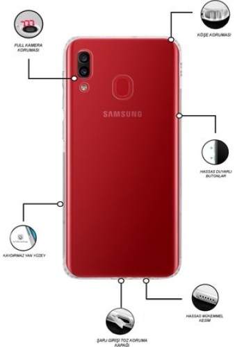 325-652-Tampa Traseira Samsung Galaxy A30 Sm-A305 C/Lente Original - Vermelho