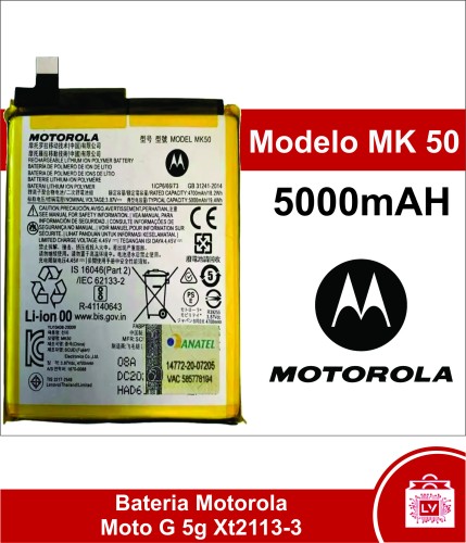 248-0-Bateria Motorola Moto G 5g Xt-2113-3 Modelo MK50 Capacidade 5000mAH