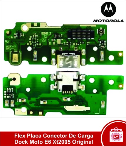 204-0-Flex Placa Conector De Carga Dock Moto E6 Xt2005 Original
