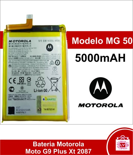193-0-Bateria Motorola Moto G9 Plus Xt-2087 Modelo MG50 Capacidade 5000mAH