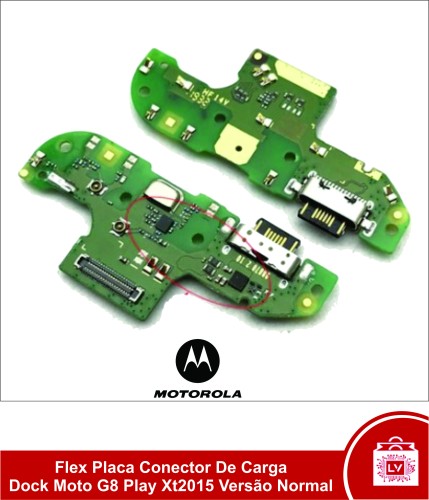 161-0-Flex Placa Conector De Carga Dock Moto G8 Play Xt2015 Versão Normal