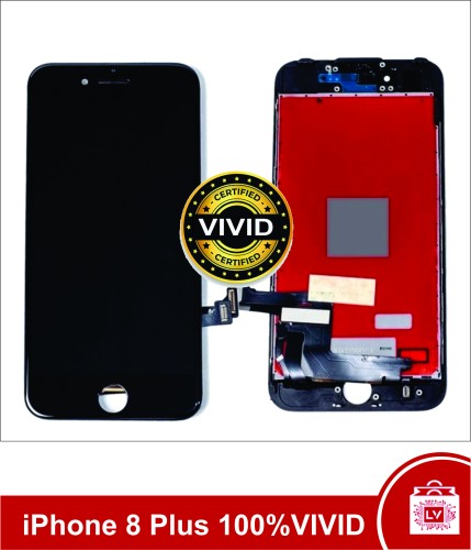 354-730-Tela Touch Frontal Lcd Apple iPhone 8 Plus A1864 A1897 - Qualidade Vivid Preto