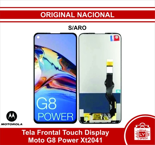67-80-Tela Frontal Touch Display Moto G8 Power Xt2041 - S/ARO Original Nacional