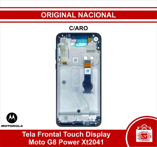 67-79-Tela Frontal Touch Display Moto G8 Power Xt2041 - C/ARO Original Nacional