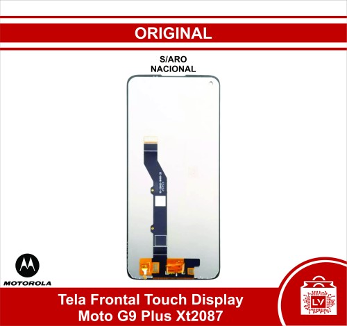 70-88-Tela Frontal Touch Display Moto G9 Plus Xt2087 S/Aro Original Nacional