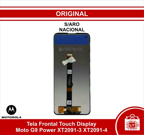 71-91-Tela Frontal Touch Display Moto G9 Power XT2091-3 XT2091-4 - S/ARO Original Nacional