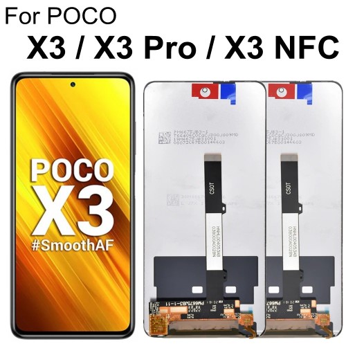438-850-Tela Frontal Touch Display Xiaomi Redmi Poco X3 NFC M2007j20cg Poco X3 Pro MZb07z0in Poco X3 m2102j20sg - S/ARO Original Nacional