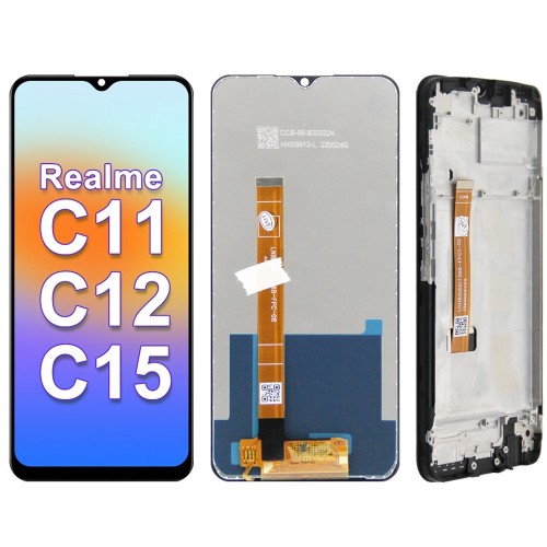 441-0-Tela Frontal Touch Display Realme C11 2020 RMX2185 C12 RMX2189 C15 RMX2180