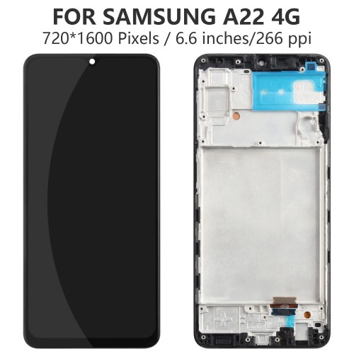 464-871-Tela Frontal Touch Display Samsung Galaxy A22 4G SM-A225F Oled C/Aro Original