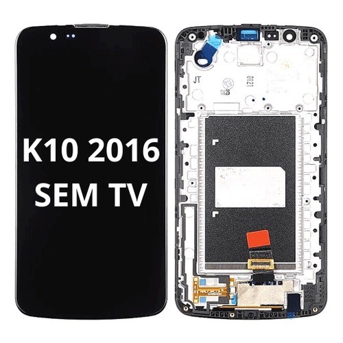 587-0-Tela Frontal Touch Display LG K10 2016 Sem Tv K430DS C/Aro