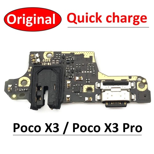 629-0-Flex Placa Conector De Carga Dock Xiaomi Redmi Poco X3 Poco X3 Pro M2102J20SG Ci Turbo Original
